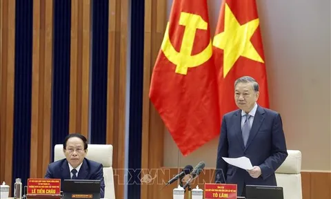 Tổng Bí thư Tô Lâm làm việc với Ban Chấp hành Đảng bộ TP Hải Phòng