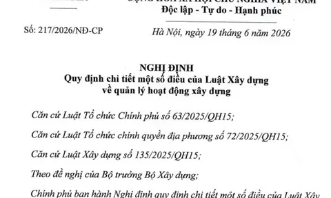 Từ ngày 01/7/2026: Hồ sơ đề nghị cấp giấy phép xây dựng theo quy định mới