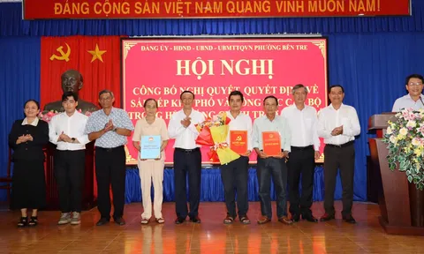 Phường Bến Tre còn 10 khu phố sau sắp xếp, kiện toàn tổ chức và nhân sự cơ sở