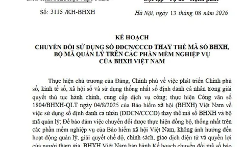 Từ 01/9/2026: Bảo hiểm xã hội Việt Nam bắt đầu chuyển đổi tài khoản VssID