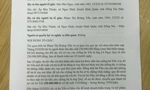 Định Quán – TP Đồng Nai: Vay 250 triệu, trả 7 tỷ vẫn còn nợ hơn 2 tỷ