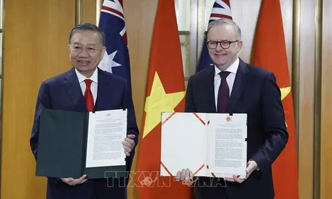 Tổng Bí thư, Chủ tịch nước Tô Lâm chứng kiến trao các văn kiện hợp tác giữa Việt Nam – Australia