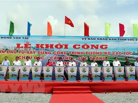 Đồng loạt khởi công dự án cao tốc Châu Đốc-Cần Thơ-Sóc Trăng