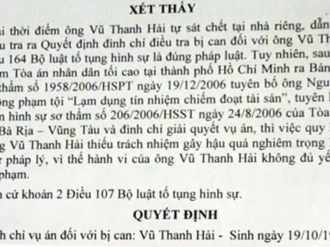 Minh oan cho người đã chết