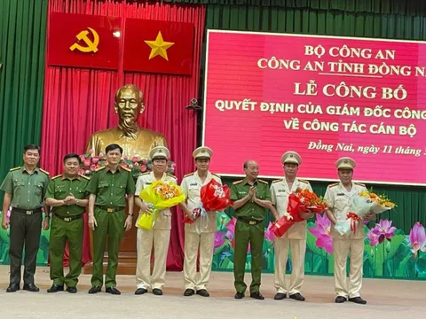 Công bố quyết định của Giám đốc Công an Đồng Nai điều động cán bộ