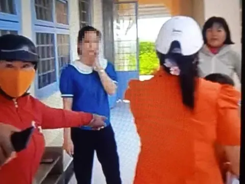 Long An: Công an điều tra vụ phụ huynh vào trường đánh cô giáo
