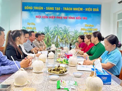 Đoàn công tác Viện Nghiên cứu Thị trường – Truyền thông Quốc tế và Viện Nghiên cứu Chính sách pháp luật thăm và làm việc với Hội LHPN tỉnh Bến Tre