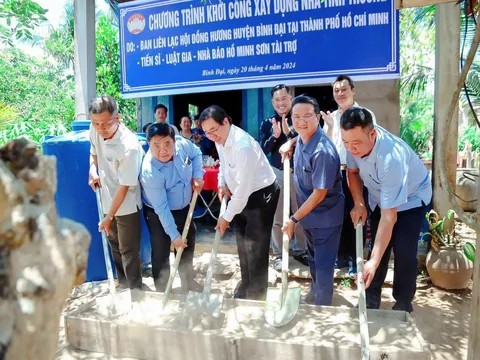 Viện IMRIC và Viện IRLIE: Tổ chức lễ khởi công xây dựng nhà tình thương tại xã Tam Hiệp (huyện Bình Đại, tỉnh Bến Tre)