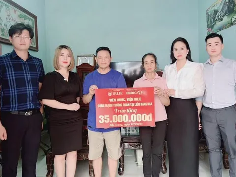 Viện IMRIC phối hợp Viện IRLIE, Tạp chí Nhiếp ảnh và Đời sống: Thăm, tặng quà cho hộ khó khăn Hoàng Thị Nhung (thôn Chùa, xã Tiên Dũng, huyện Yên Dũng, tỉnh Bắc Giang)