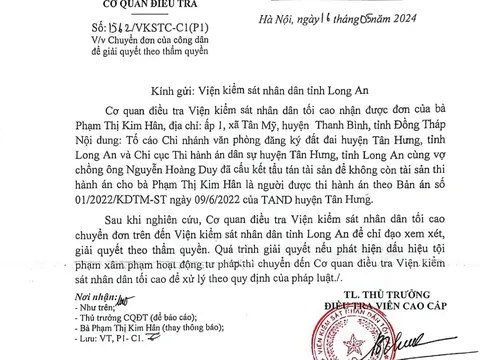 Tân Hưng (Long An): Chi nhánh Văn phòng ĐKĐĐ tiếp tay tẩu tán tài sản thi hành án?