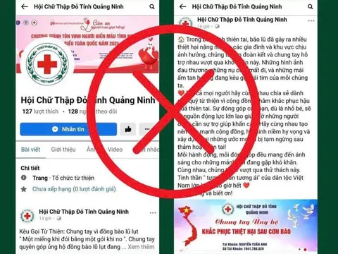Quảng Ninh: Cảnh báo mạo danh Hội Chữ thập đỏ Quảng Ninh lừa đảo kêu gọi quyên góp ủng hộ vùng bão