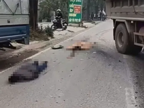 Một cán bộ CSGT tử vong trong vụ 2 xe tải tông nhau tại Thái Nguyên