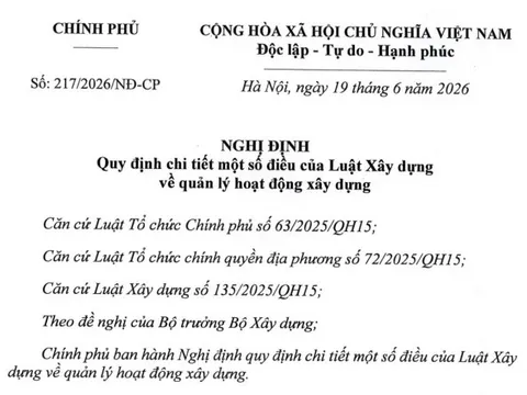 Từ ngày 01/7/2026: Hồ sơ đề nghị cấp giấy phép xây dựng theo quy định mới